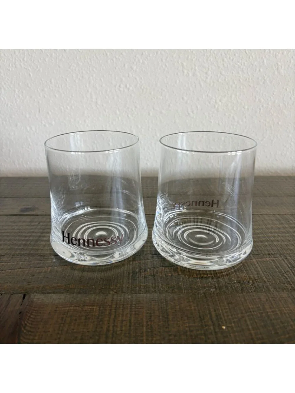 Hennessy‎ Lowball Courvoisier Snifter Cognac Glass Set of 2 Glasses